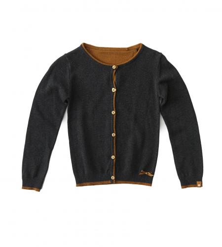 Knitted cardigan - antra melee - groot - outlet